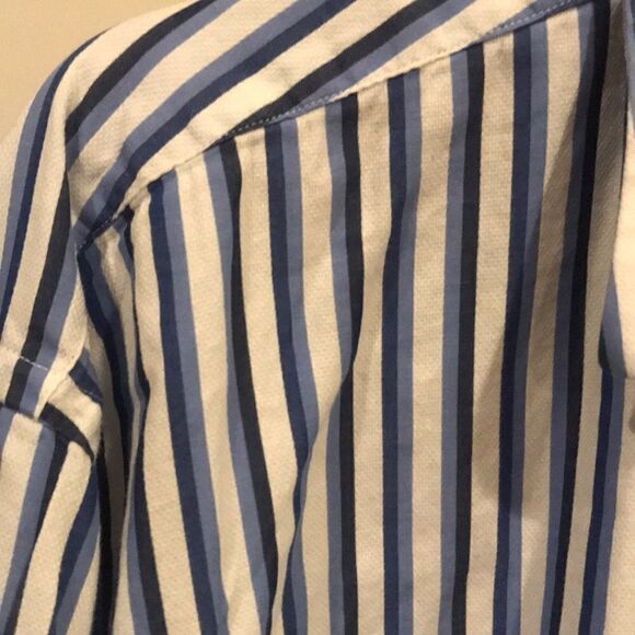 Tommy Hilfiger Blue Stripe Button Down Shirt - L - Picture 3 of 7